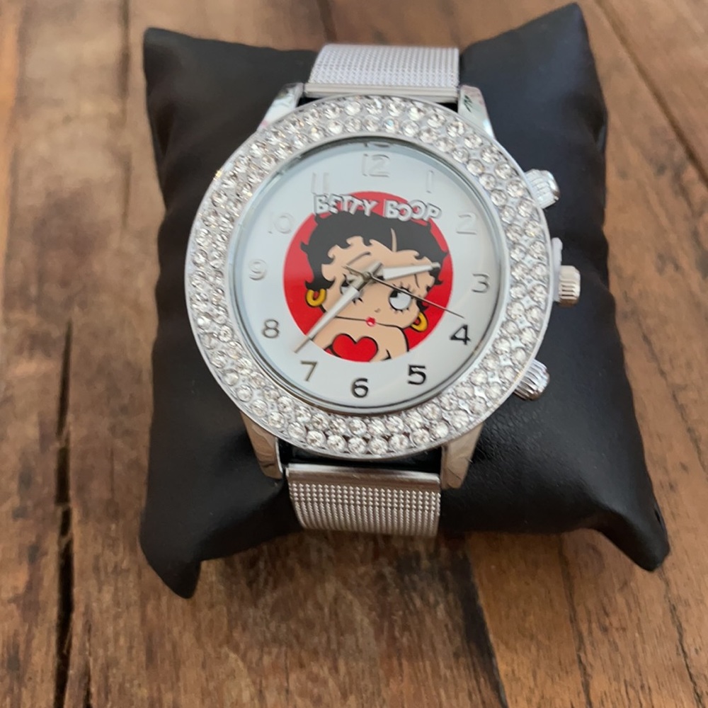 Silver Bling Betty Boop Watch